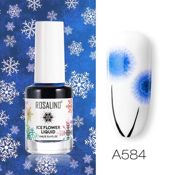 ROSALIND Gel nail polish Air Dry nail polish Ice Flower Lacquer For nail art decoration Need White base coat Gel Varnishes