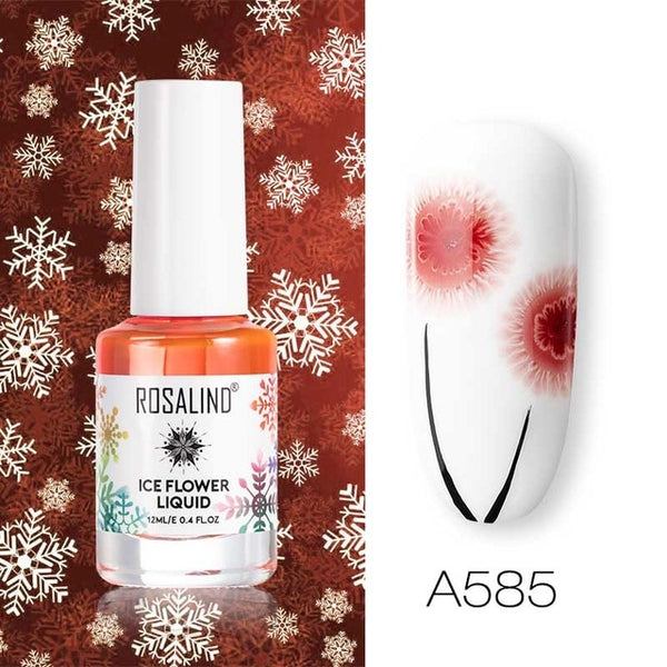 ROSALIND Gel nail polish Air Dry nail polish Ice Flower Lacquer For nail art decoration Need White base coat Gel Varnishes