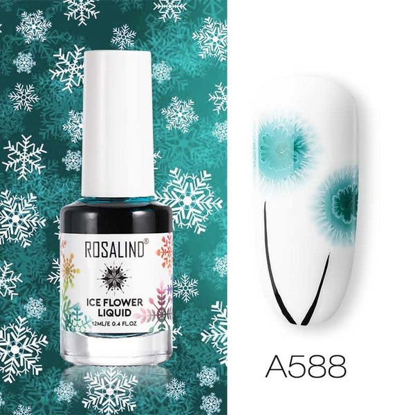 ROSALIND Gel nail polish Air Dry nail polish Ice Flower Lacquer For nail art decoration Need White base coat Gel Varnishes