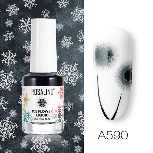 ROSALIND Gel nail polish Air Dry nail polish Ice Flower Lacquer For nail art decoration Need White base coat Gel Varnishes