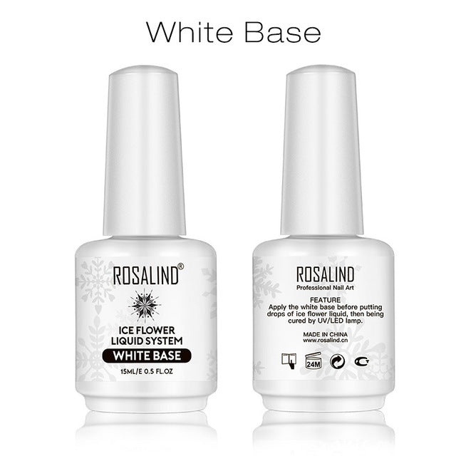 ROSALIND Gel nail polish Air Dry nail polish Ice Flower Lacquer For nail art decoration Need White base coat Gel Varnishes