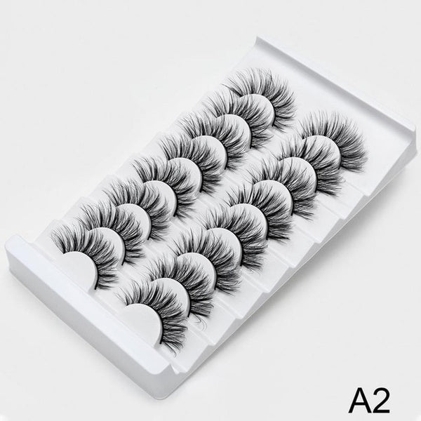 SEXYSHEEP 4/8 pairs 3D Mink Lashes Natural False Eyelashes Dramatic Volume Fake Lashes Makeup Eyelash Extension Silk Eyelashes