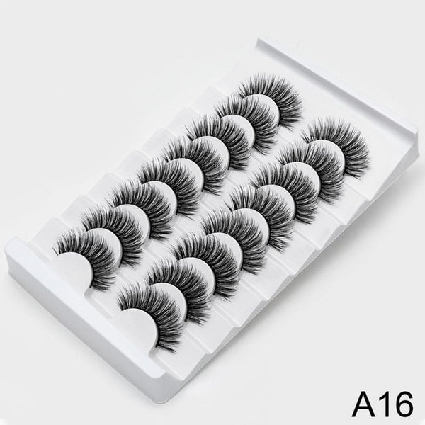 SEXYSHEEP 4/8 pairs 3D Mink Lashes Natural False Eyelashes Dramatic Volume Fake Lashes Makeup Eyelash Extension Silk Eyelashes