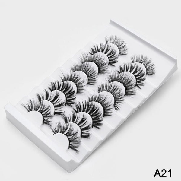 SEXYSHEEP 4/8 pairs 3D Mink Lashes Natural False Eyelashes Dramatic Volume Fake Lashes Makeup Eyelash Extension Silk Eyelashes