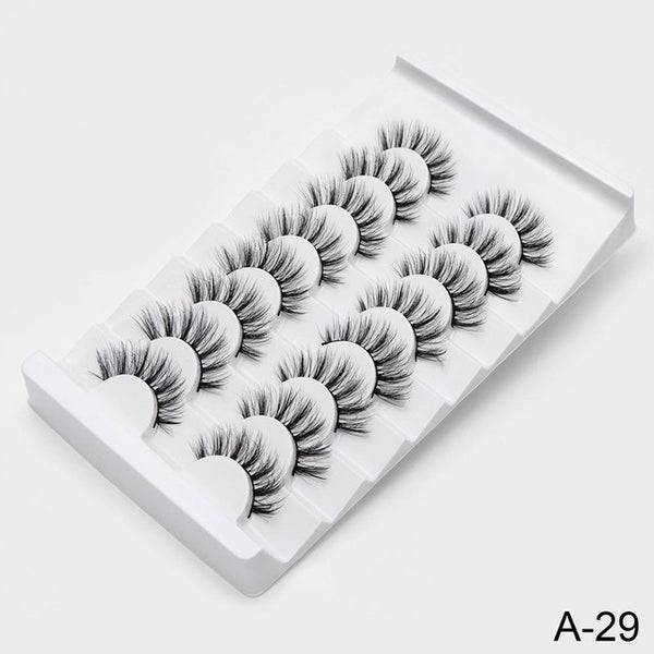 SEXYSHEEP 4/8 pairs 3D Mink Lashes Natural False Eyelashes Dramatic Volume Fake Lashes Makeup Eyelash Extension Silk Eyelashes