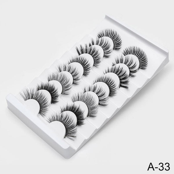 SEXYSHEEP 4/8 pairs 3D Mink Lashes Natural False Eyelashes Dramatic Volume Fake Lashes Makeup Eyelash Extension Silk Eyelashes