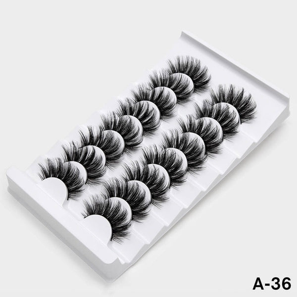 SEXYSHEEP 4/8 pairs 3D Mink Lashes Natural False Eyelashes Dramatic Volume Fake Lashes Makeup Eyelash Extension Silk Eyelashes