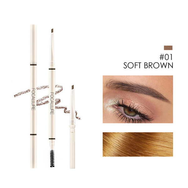 FOCALLURE Eyebrow Pencil Natural Long-Lasting Eyebrow Four Colors Pencil Brown Grey Taupe Waterproof