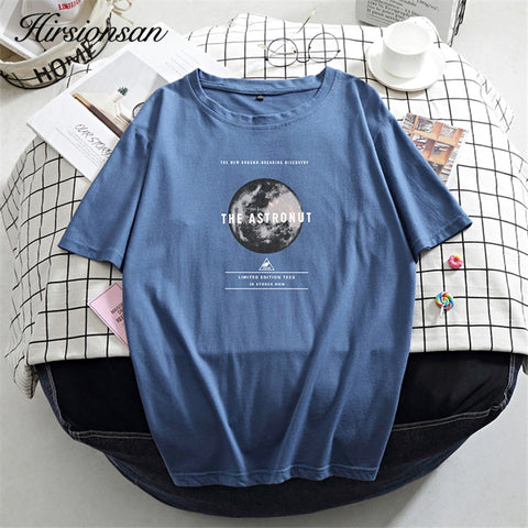 Hirsionsan Printed Cotton T Shirt Women Summer Hot Harajuku Tshirt Korean Vintage Tees for Ladies Comfortable Loose Female Tops