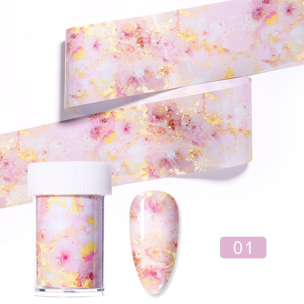 Nail Foils Marble Series Nail Transfer Foils Decorations DIY idea nail Art Transfer Sticker Decals Nail Accessories