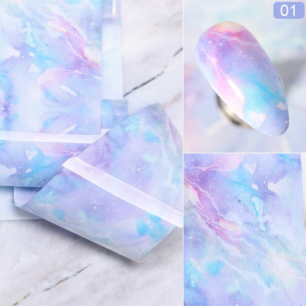 Nail Foils Marble Series Nail Transfer Foils Decorations DIY idea nail Art Transfer Sticker Decals Nail Accessories