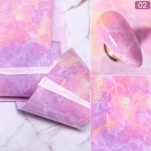 Nail Foils Marble Series Nail Transfer Foils Decorations DIY idea nail Art Transfer Sticker Decals Nail Accessories