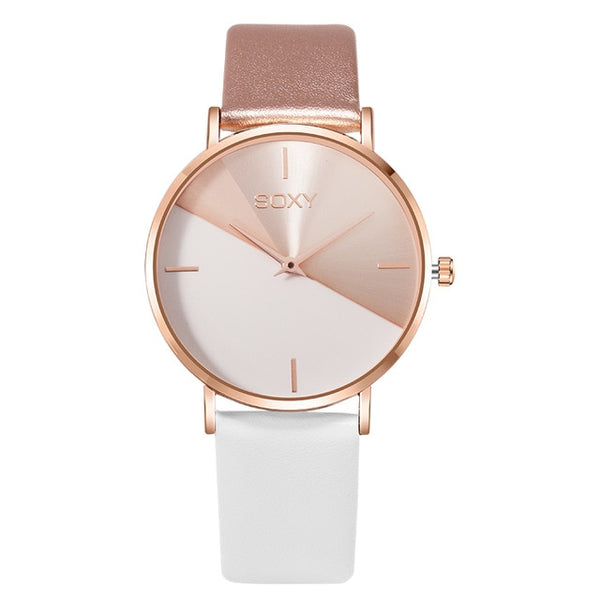 top brand women's watch leather rose gold dress female clock luxury brand design women watches simple fashion ladies watch