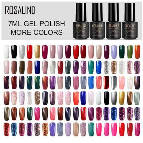 ROSALIND Nail Gel Polish 7ML Hybrid Nail Art Semi Permanent gel varnishes Soak Off Top White Gel Lacquer