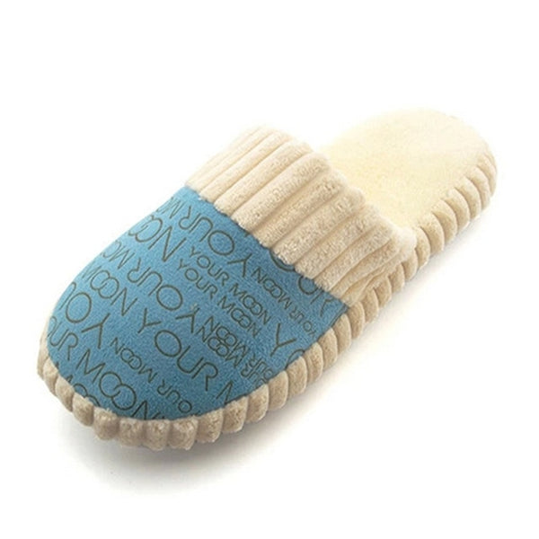 2018 Autumn Winter Warm Non-Slip Slipper Men Women Cotton-padded Home Slippers Rubber Sole Sewing Indoor Soft Plush Shoes