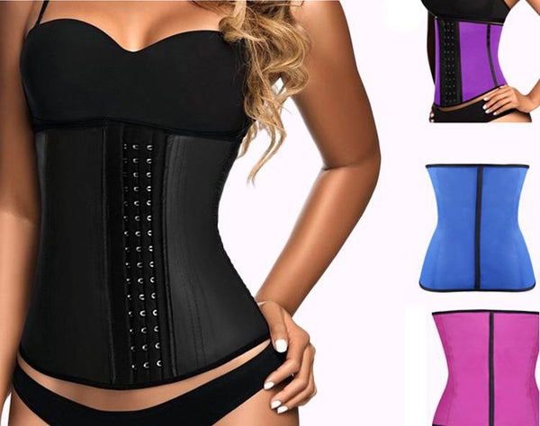 Latex Waist Trainer Corset 9 Steel Bone Shapewear Body Shapers Women Corset Slimming Belt Waist Shaper Cinta Modeladora