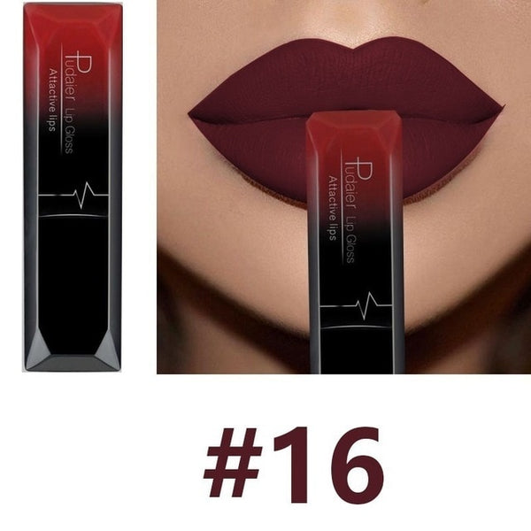 Hot Sales Waterproof Nude Matte Velvet Glossy Lip Gloss Lipstick Lip Balm Sexy Red Lip Tint 21 Colors Women Fashion Makeup Gift