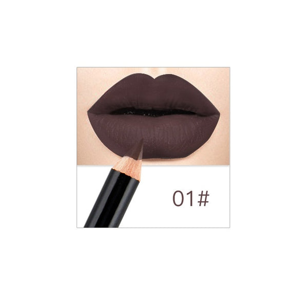 12 Colors  Matte Lip Liner pen use with lipstick Long Lasting Pigments Waterproof no blooming beauty Makeup color optional TSLM1