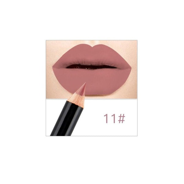 12 Colors  Matte Lip Liner pen use with lipstick Long Lasting Pigments Waterproof no blooming beauty Makeup color optional TSLM1