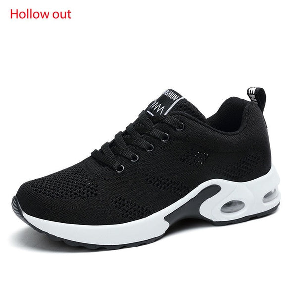 Fashion Lace Up Women Running Shoes Lightweight Sneakers Breathable Outdoor Sports Shoes Comfort Air Cushion Running Gym Shoes