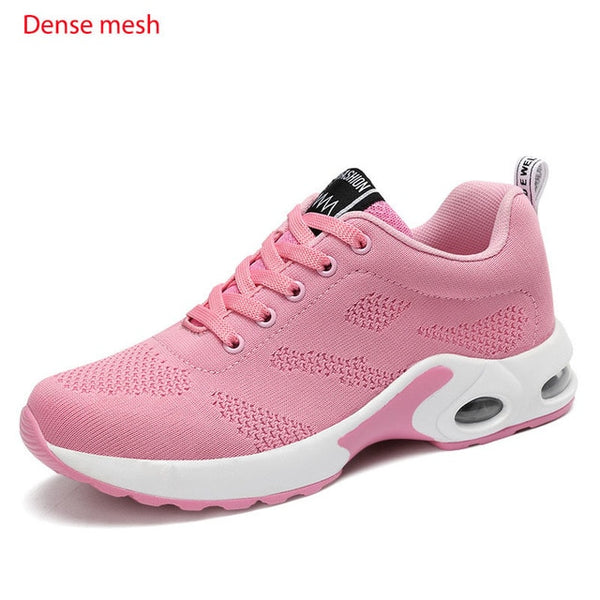 Fashion Lace Up Women Running Shoes Lightweight Sneakers Breathable Outdoor Sports Shoes Comfort Air Cushion Running Gym Shoes