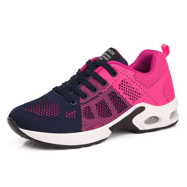 Fashion Lace Up Women Running Shoes Lightweight Sneakers Breathable Outdoor Sports Shoes Comfort Air Cushion Running Gym Shoes