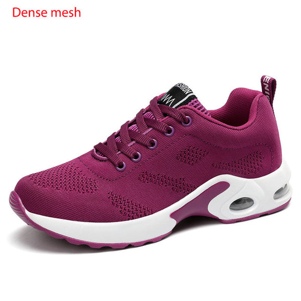 Fashion Lace Up Women Running Shoes Lightweight Sneakers Breathable Outdoor Sports Shoes Comfort Air Cushion Running Gym Shoes