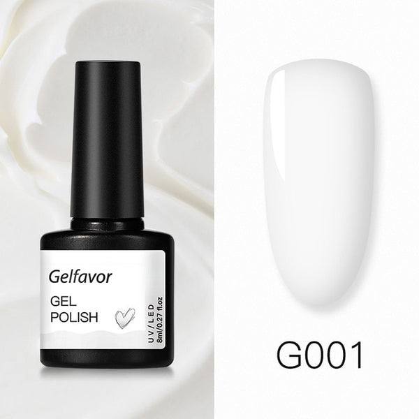 Gelfavor 8ml Gel Nail Polish Glitter For Manicure set nail art Semi platium UV LED Lamp Nail varnishes Base top coat Gel lacquer