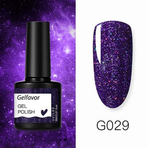 Gelfavor 8ml Gel Nail Polish Glitter For Manicure set nail art Semi platium UV LED Lamp Nail varnishes Base top coat Gel lacquer