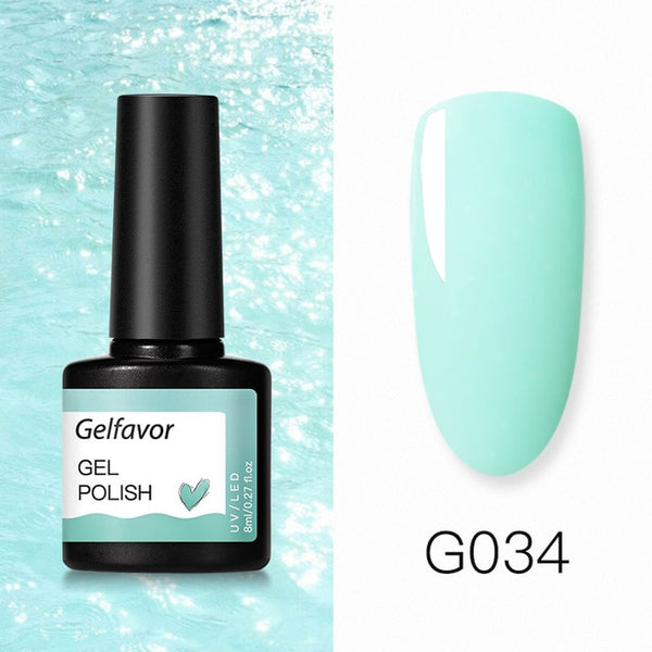 Gelfavor 8ml Gel Nail Polish Glitter For Manicure set nail art Semi platium UV LED Lamp Nail varnishes Base top coat Gel lacquer