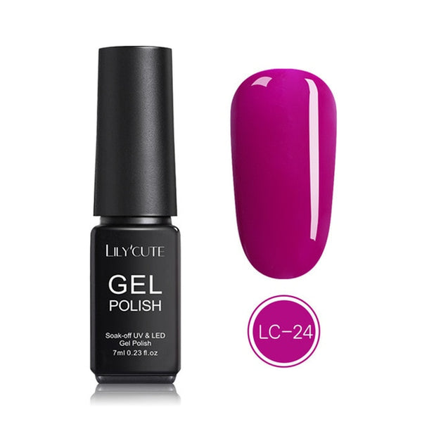 LILYCUTE Nail Art Gel 7ML  Nail Color UV LED Gel Nail Polish Long-lasting Macaron Soak off Varnish Gel varnish Nail Art DIY
