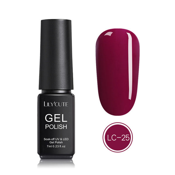 LILYCUTE Nail Art Gel 7ML  Nail Color UV LED Gel Nail Polish Long-lasting Macaron Soak off Varnish Gel varnish Nail Art DIY