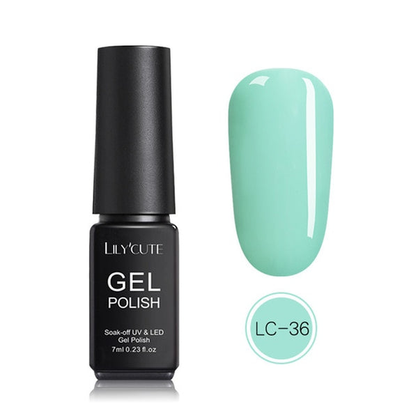 LILYCUTE Nail Art Gel 7ML  Nail Color UV LED Gel Nail Polish Long-lasting Macaron Soak off Varnish Gel varnish Nail Art DIY