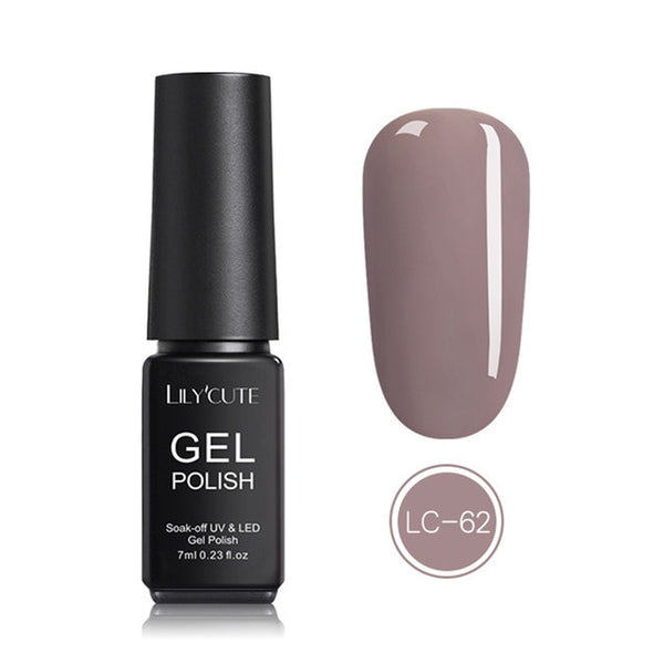 LILYCUTE Nail Art Gel 7ML  Nail Color UV LED Gel Nail Polish Long-lasting Macaron Soak off Varnish Gel varnish Nail Art DIY