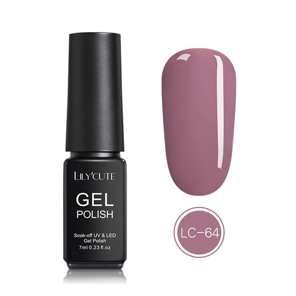 LILYCUTE Nail Art Gel 7ML  Nail Color UV LED Gel Nail Polish Long-lasting Macaron Soak off Varnish Gel varnish Nail Art DIY