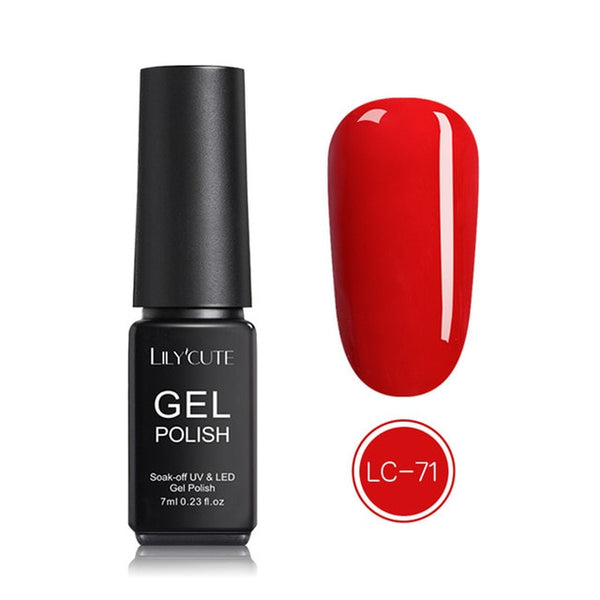 LILYCUTE Nail Art Gel 7ML  Nail Color UV LED Gel Nail Polish Long-lasting Macaron Soak off Varnish Gel varnish Nail Art DIY