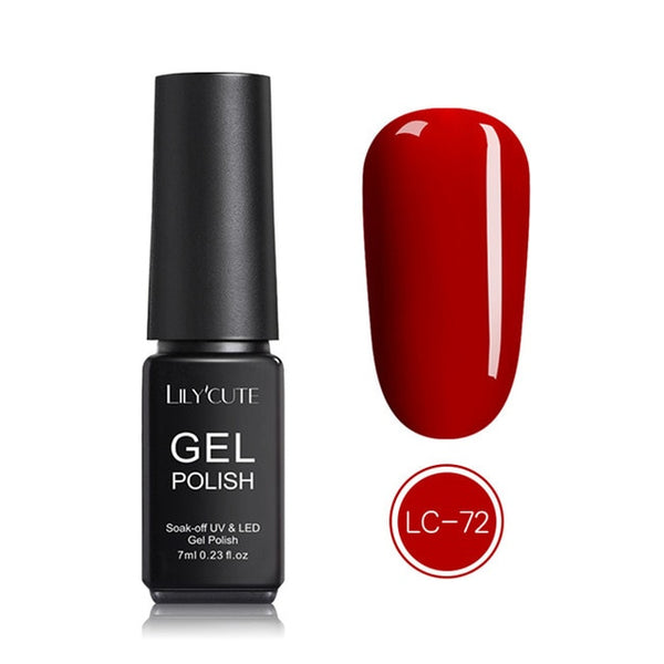 LILYCUTE Nail Art Gel 7ML  Nail Color UV LED Gel Nail Polish Long-lasting Macaron Soak off Varnish Gel varnish Nail Art DIY
