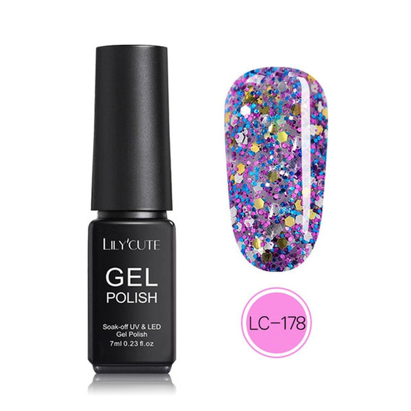 LILYCUTE Nail Art Gel 7ML  Nail Color UV LED Gel Nail Polish Long-lasting Macaron Soak off Varnish Gel varnish Nail Art DIY