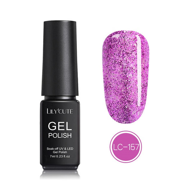 LILYCUTE Nail Art Gel 7ML  Nail Color UV LED Gel Nail Polish Long-lasting Macaron Soak off Varnish Gel varnish Nail Art DIY