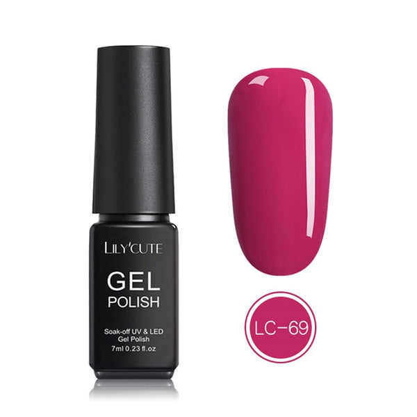 LILYCUTE Nail Art Gel 7ML  Nail Color UV LED Gel Nail Polish Long-lasting Macaron Soak off Varnish Gel varnish Nail Art DIY