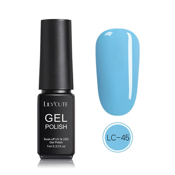 LILYCUTE Nail Art Gel 7ML  Nail Color UV LED Gel Nail Polish Long-lasting Macaron Soak off Varnish Gel varnish Nail Art DIY
