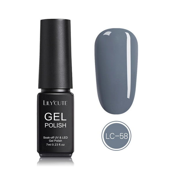 LILYCUTE Nail Art Gel 7ML  Nail Color UV LED Gel Nail Polish Long-lasting Macaron Soak off Varnish Gel varnish Nail Art DIY