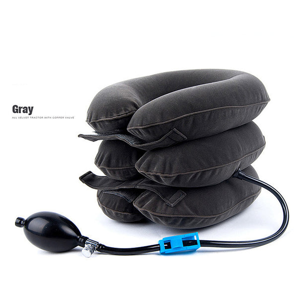 Soft U Neck Pillow Air Inflatable Pillow Cushion Cervical Brace Neck Shoulder Pain Relax Support Massager Pillow Device Traction