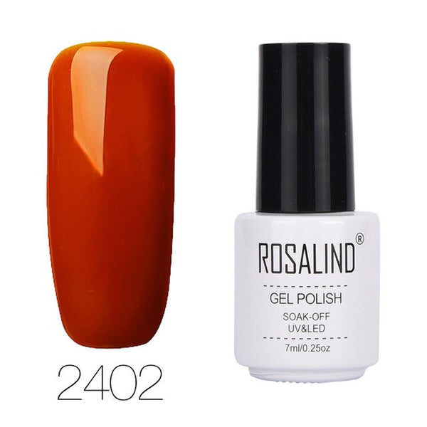 ROSALIND Gel Varnish Nail Polish Set Hybrid All For Manicure 7ML Colors Semi Permanant UV Nail Art Prime Gel Varnish Nail Polish