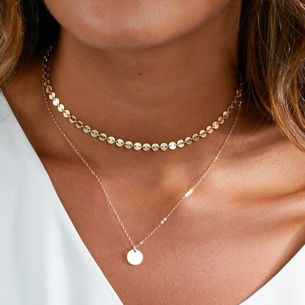 Women Gold Silver Chain Star Choker Necklace Collana Kolye Bijoux Collares Mujer gargantilha Collier Femme