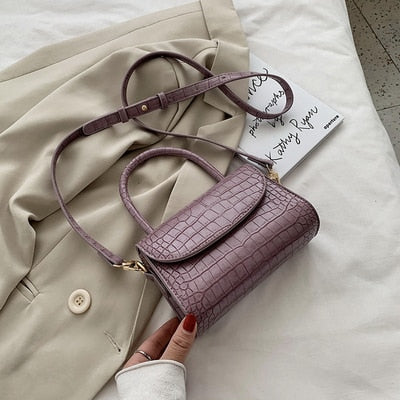 Crocodile patent mini Crossbody Bags For Women 2020 Small Handbag Small Bag PU Leather Hand Bag Ladies Designer Evening Bags