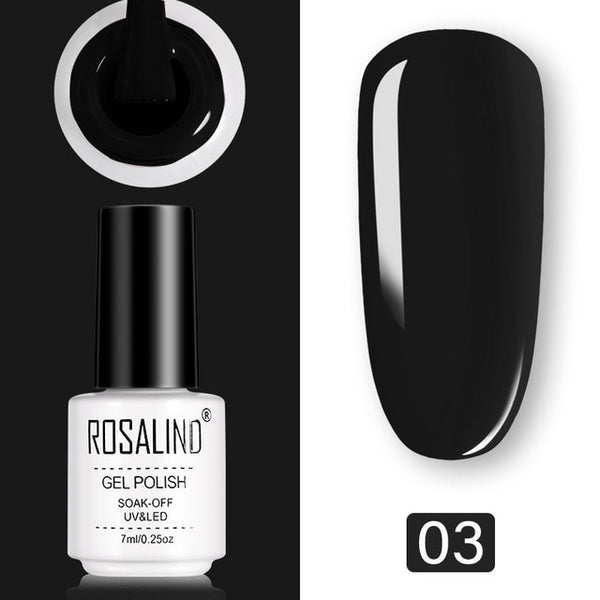 ROSALIND Nail Polish Vernis Semi Permanent Hybrid Varnish Gel polish uv Color Gel Manicure Primer Top Coat Glitter Nail Art