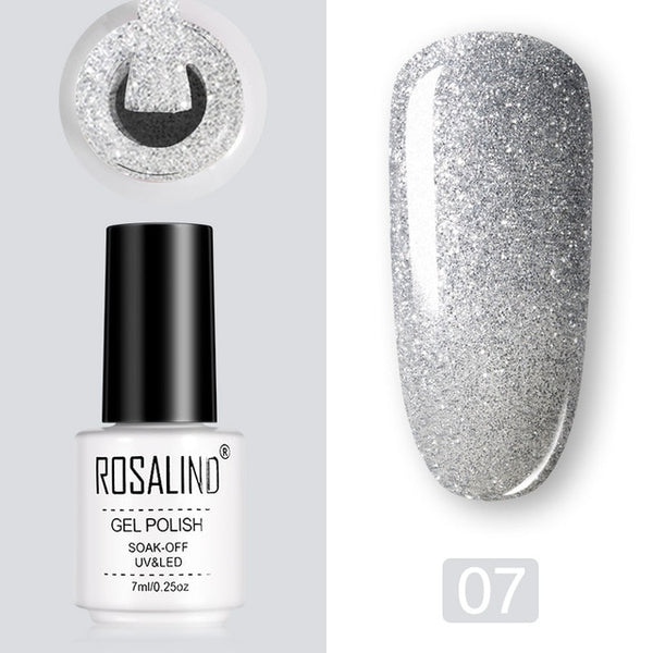 ROSALIND Nail Polish Vernis Semi Permanent Hybrid Varnish Gel polish uv Color Gel Manicure Primer Top Coat Glitter Nail Art