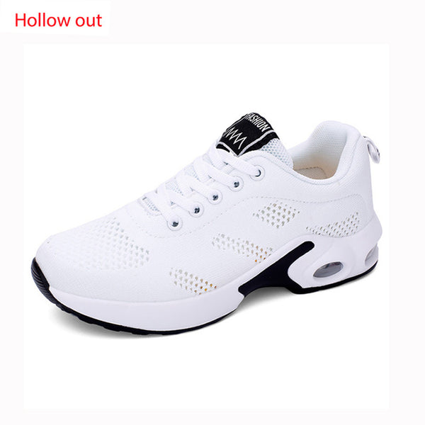 Fashion Women Lightweight Sneakers Running Shoes Outdoor Sports Shoes Breathable Mesh Comfort Running Shoes Air Cushion Lace Up