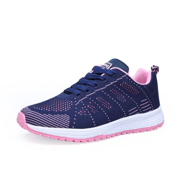 Women Casual Sport Shoes Fashion Men Running Shoes Fly Weave Air Mesh Sneakers Black White Non Slip Footwear Breathable Jogging